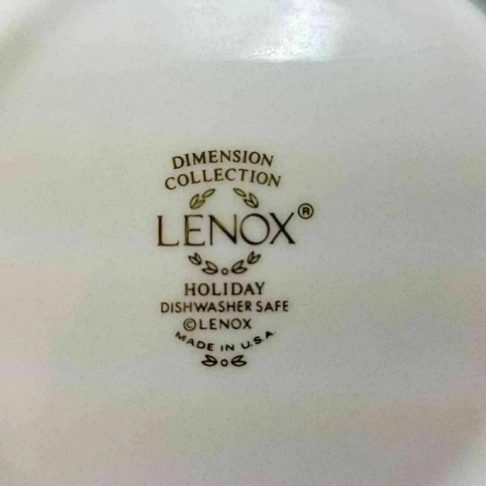 Lenox Holiday Collection 6‎ Inch Christmas Candy Snack Cookie Gold Trim Bowl